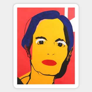 Pop Art Woman Face Magnet